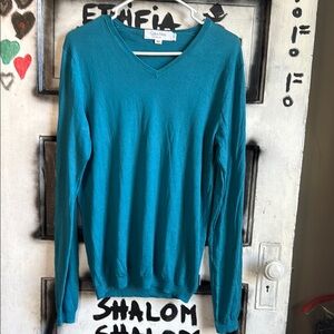 Calvin Klein Blue V-Neck Sweater NWOT